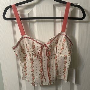 Sienna Sky Floral Going Out Tank Top-Small